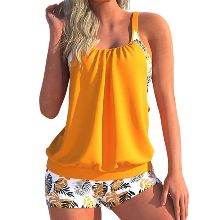 Elegantes Damen Tankini Oberteil - Zweifarbiges Design