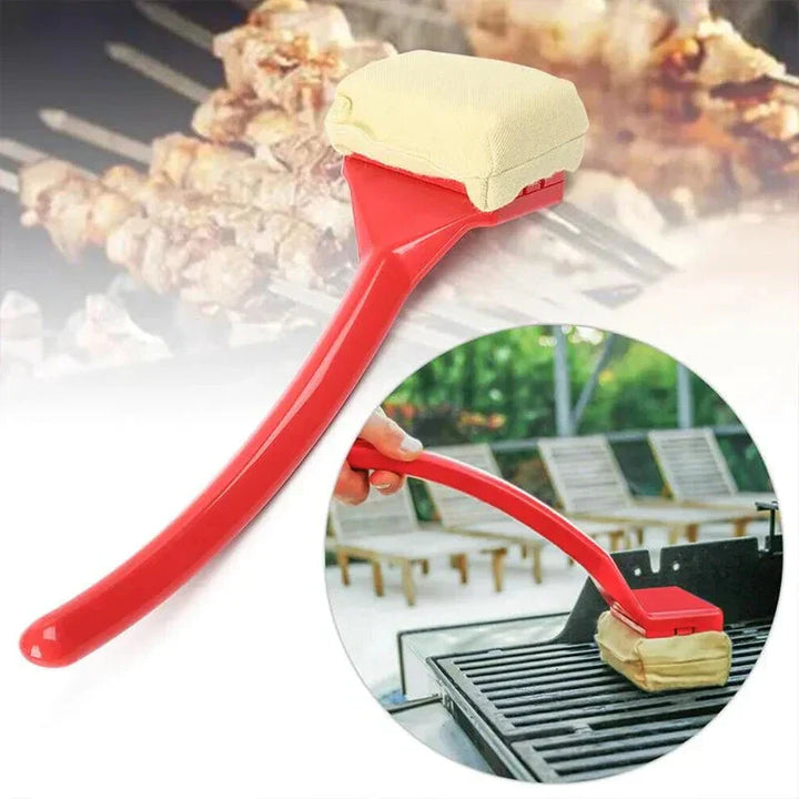 "Effektive rote Grillbürste ohne Drahtborsten, dampfbetrieben, langlebig, 31 cm, für sichere und gründliche Reinigung"