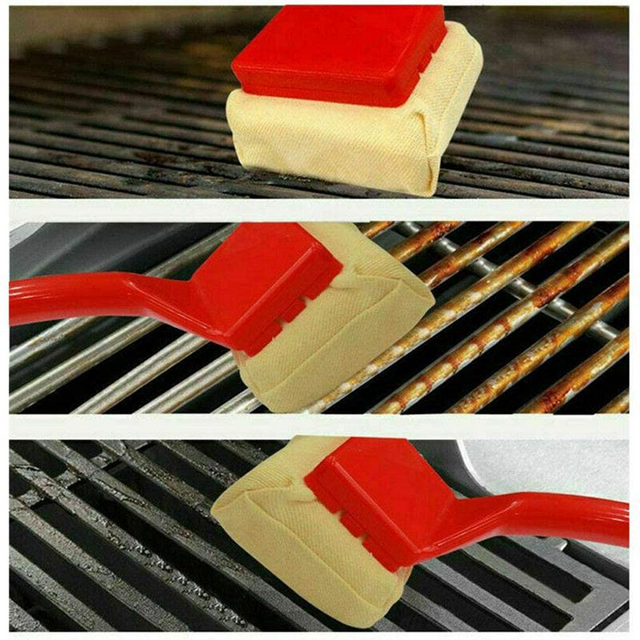 "Effektive rote Grillbürste ohne Drahtborsten, dampfbetrieben, langlebig, 31 cm, für sichere und gründliche Reinigung"