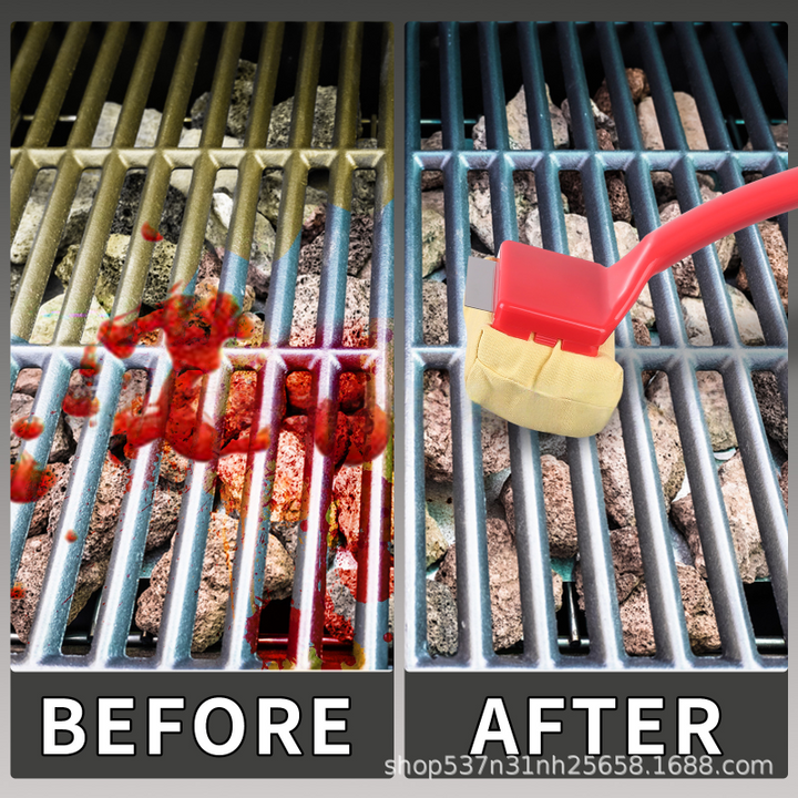 "Effektive rote Grillbürste ohne Drahtborsten, dampfbetrieben, langlebig, 31 cm, für sichere und gründliche Reinigung"