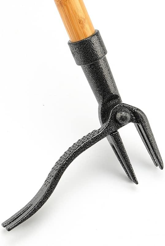 "Effektiver Unkrautzieher, 4-Krallen Kopf, Eisenwerkzeug, entfernt Wurzeln tief, robustes, ergonomisches Gartenwerkzeug"