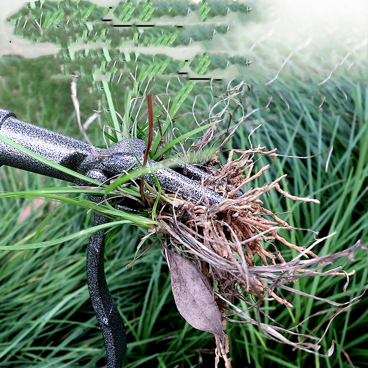 "Effektiver Unkrautzieher, 4-Krallen Kopf, Eisenwerkzeug, entfernt Wurzeln tief, robustes, ergonomisches Gartenwerkzeug"