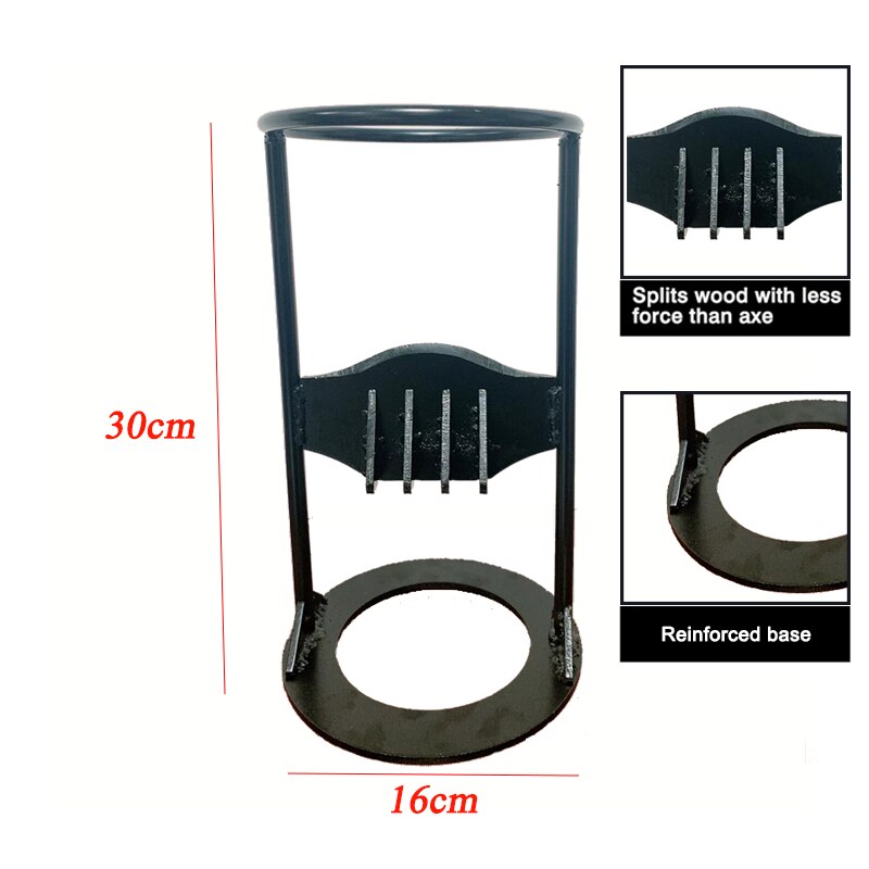"Effizienter Holzspalter im Einsatz, sicherer Spaltprozess dank robustem Ring, ideal für Garten und Outdoor."