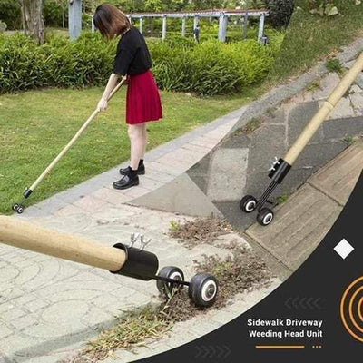 "Effizienter Unkrautentferner mit ergonomischem Griff bei der Gartenarbeit, ideal für mühelose Wurzelentfernung."