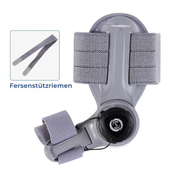"Einstellbare Hallux Valgus Stütze, sanfte Korrektur und Schmerzlinderung, leichte atmungsaktive Materialien."