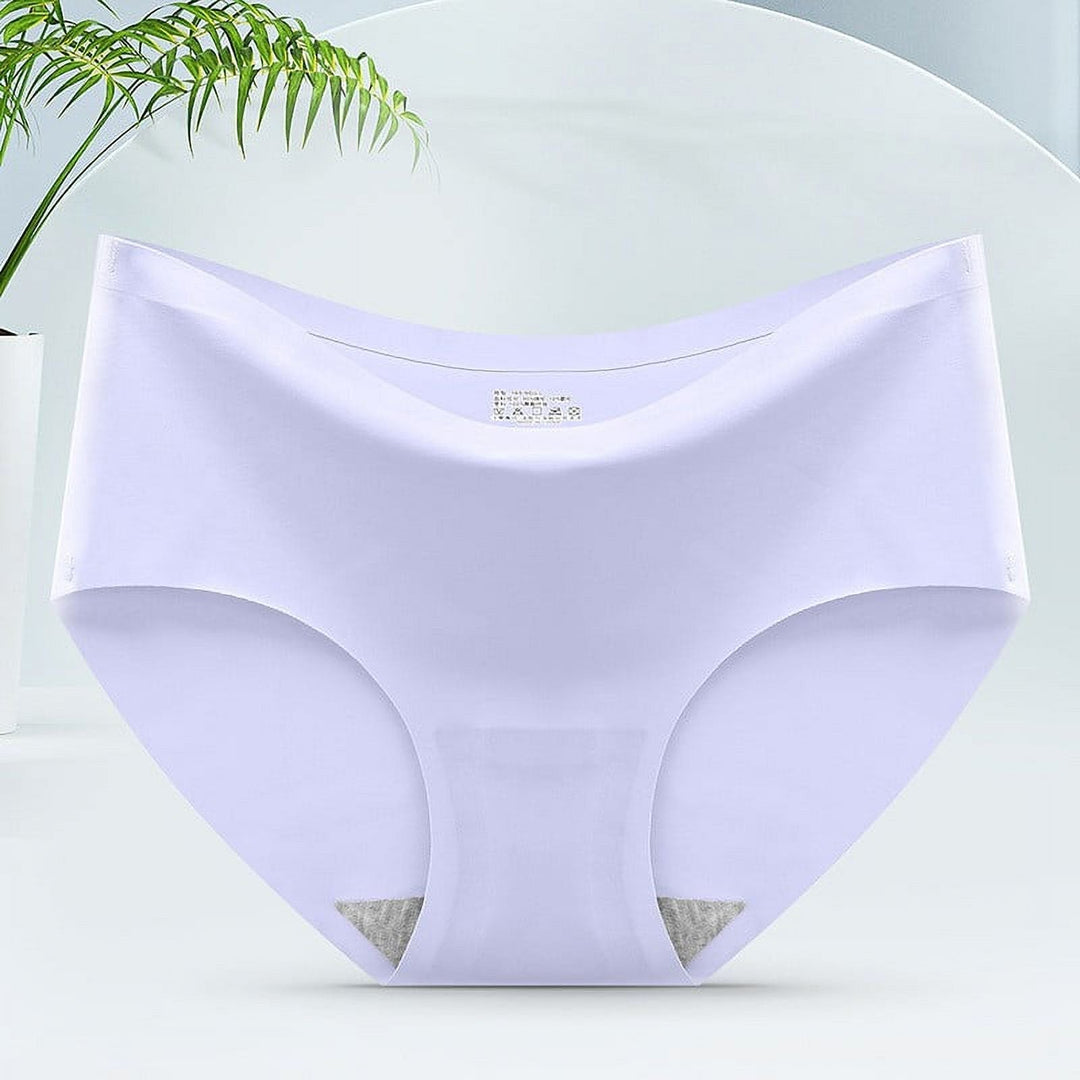Damen-Eis-Seide-Slip, atmungsaktiv, nahtlos, weiß, dreieckig, bequem, Unterwäsche.