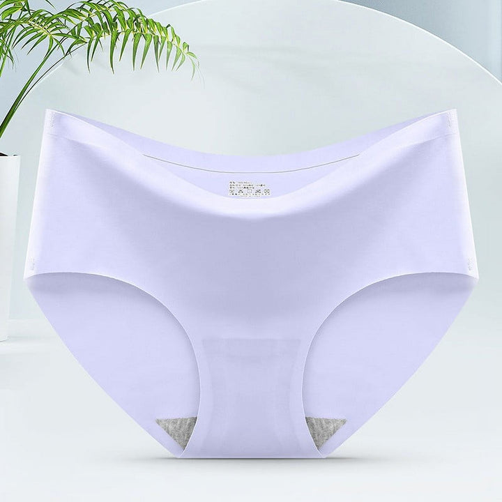Damen-Eis-Seide-Slip, atmungsaktiv, nahtlos, weiß, dreieckig, bequem, Unterwäsche.