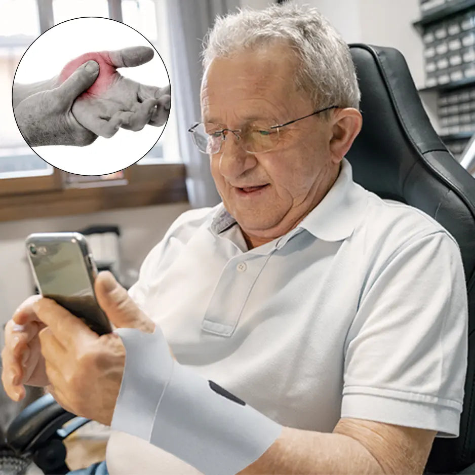 "Elastische Handgelenksbandage, atmungsaktiv, verstellbar, ideal für Karpaltunnel-Syndrom, lindert Schmerzen, fördert Bewegli