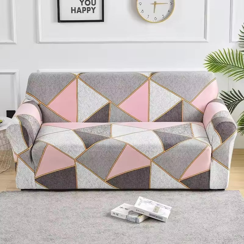 Elastische Sofahusse aus Spandex, modern und flexibel, in elegantem Blumendesign, schützt das Sofa vor Flecken und Abnutzung.