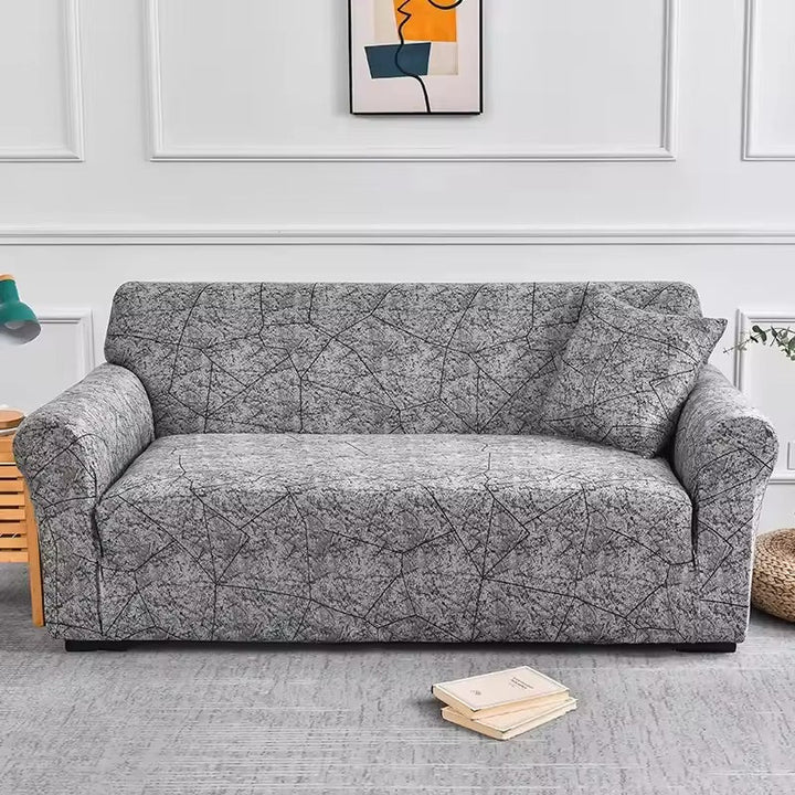 Elastische Sofahusse aus Spandex, modern und flexibel, in elegantem Blumendesign, schützt das Sofa vor Flecken und Abnutzung.