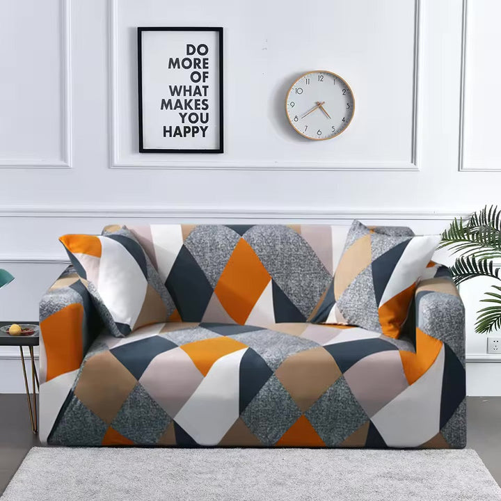 Elastische Sofahusse aus Spandex, modern und flexibel, in elegantem Blumendesign, schützt das Sofa vor Flecken und Abnutzung.