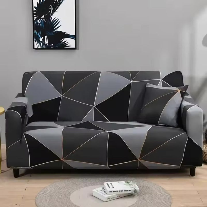 Elastische Sofahusse aus Spandex, modern und flexibel, in elegantem Blumendesign, schützt das Sofa vor Flecken und Abnutzung.