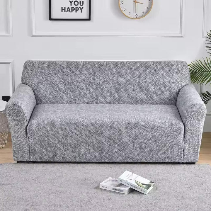 Elastische Sofahusse aus Spandex, modern und flexibel, in elegantem Blumendesign, schützt das Sofa vor Flecken und Abnutzung.