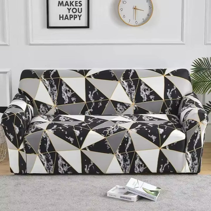 Elastische Sofahusse aus Spandex, modern und flexibel, in elegantem Blumendesign, schützt das Sofa vor Flecken und Abnutzung.
