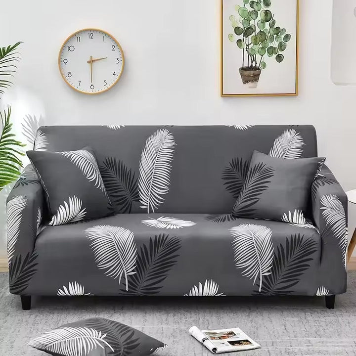 Elastische Sofahusse aus Spandex, modern und flexibel, in elegantem Blumendesign, schützt das Sofa vor Flecken und Abnutzung.