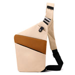 Gelb khaki mit brauner rechter Schulter