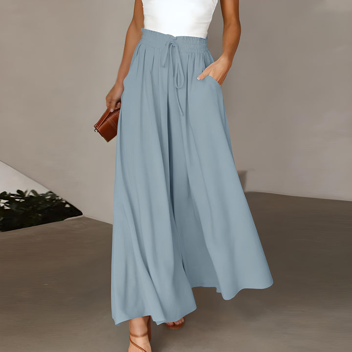 Elegante Damen Freizeithose, leichtes Material, stilvoll für Alltag, Größen S bis XXL, in Beige, Blau, Rot und mehr.