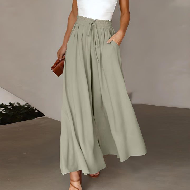 Elegante Damen Freizeithose, leichtes Material, stilvoll für Alltag, Größen S bis XXL, in Beige, Blau, Rot und mehr.