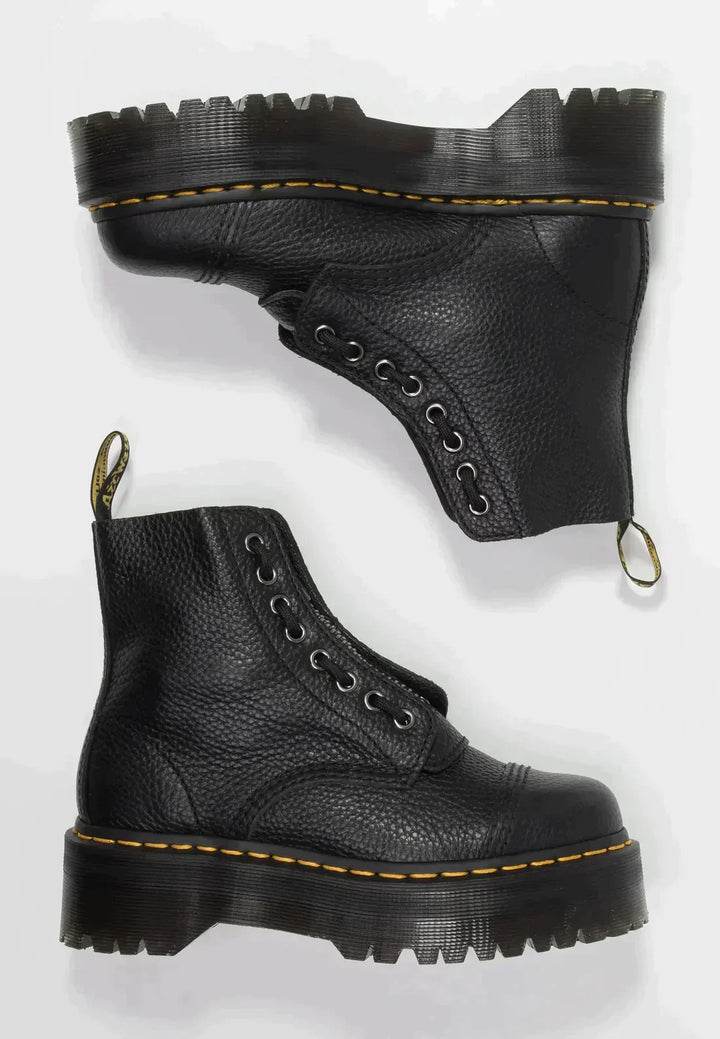 "Elegante Damen Lederschuhe mit dicker Sohle, robustes Design und vielseitiger Stil für jeden Anlass, hochwertiges Leder."