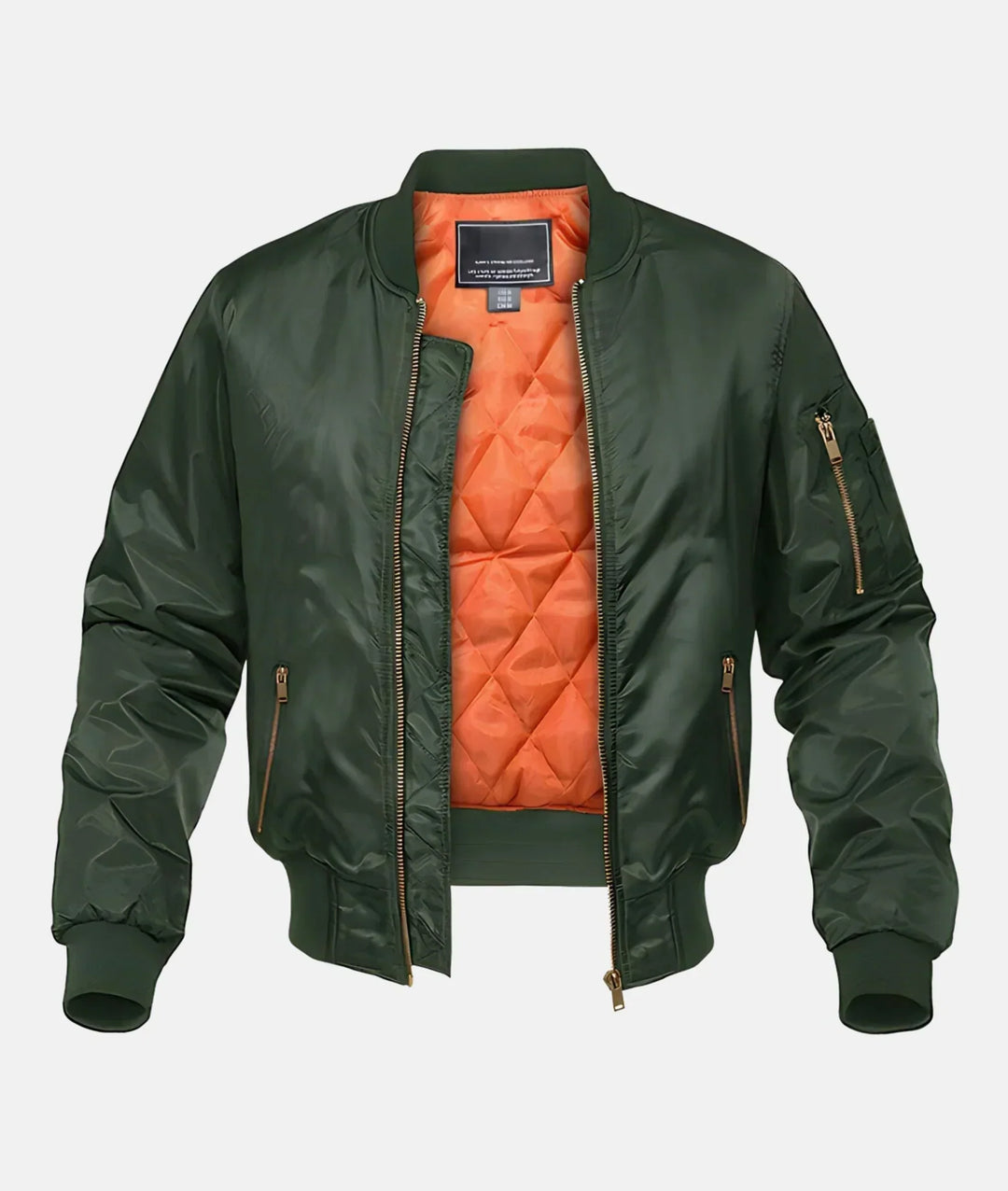Elegante Herren Bomberjacke, wasserfest, warm, klassischer Stil, moderne Akzente, strapazierfähiges Nylon, funktionale Tasche