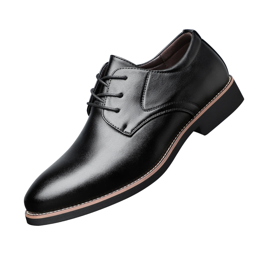 "Elegante Herren Business Schuhe aus Leder, braun, mit rahmengenähter Sohle, ideal für formelle Anlässe und Büro."