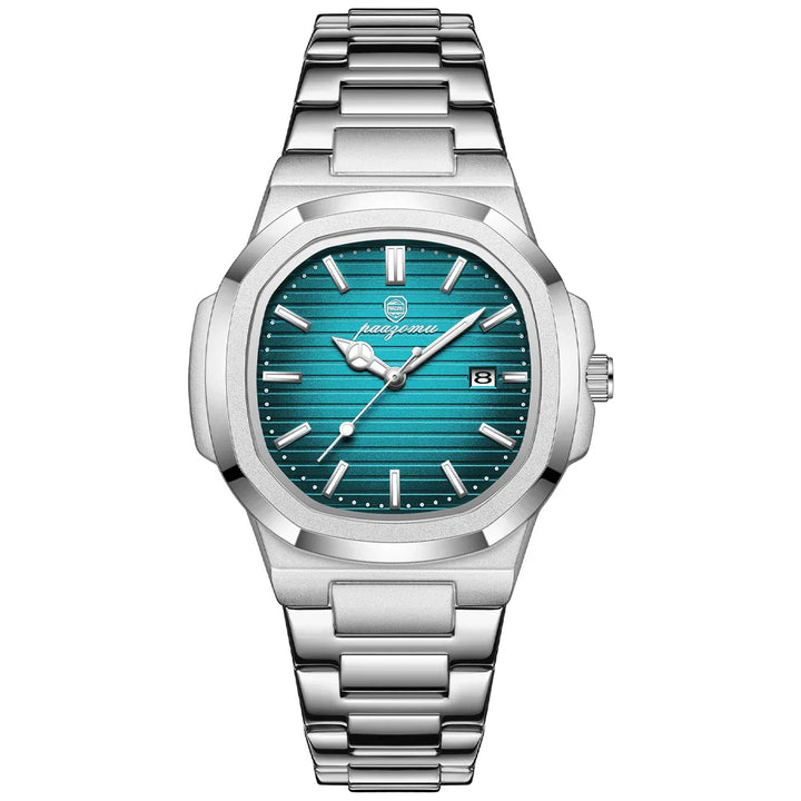 "Elegante Herren Edelstahl Armbanduhr im klassischen Quarzdesign, robustes 316L Gehäuse, stilvolles Accessoire"