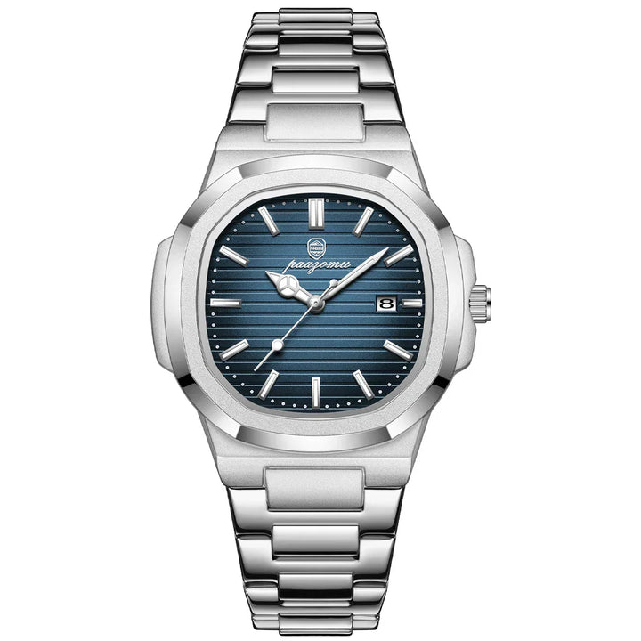 "Elegante Herren Edelstahl Armbanduhr im klassischen Quarzdesign, robustes 316L Gehäuse, stilvolles Accessoire"