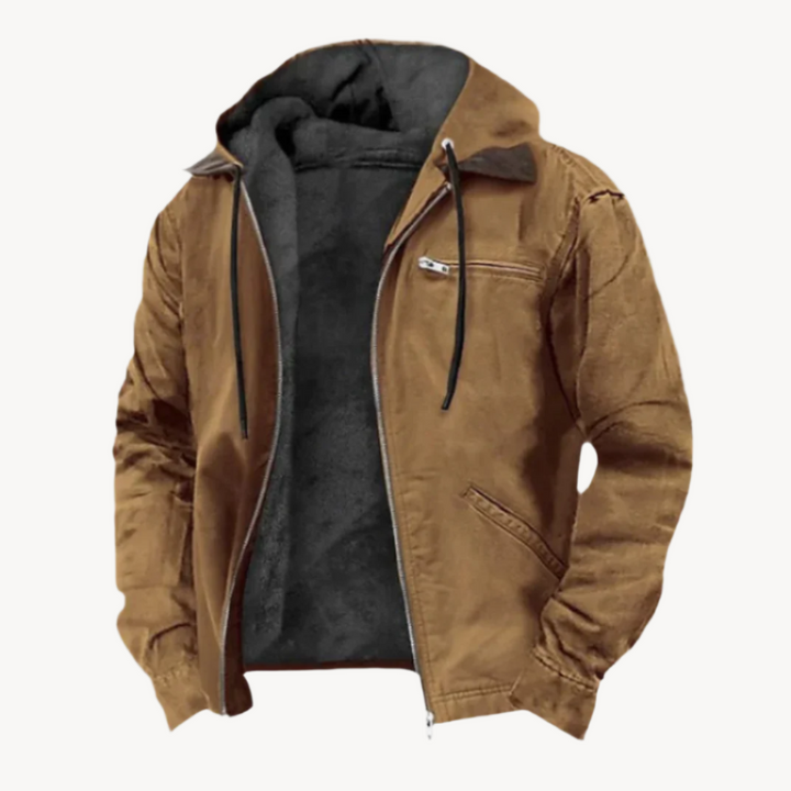 "Elegante Herren-Herbstjacke mit klarem Design, flexibler Einsatz für formelle und legere Anlässe, in Blau präsentiert."