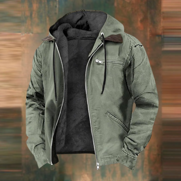 "Elegante Herren-Herbstjacke mit klarem Design, flexibler Einsatz für formelle und legere Anlässe, in Blau präsentiert."