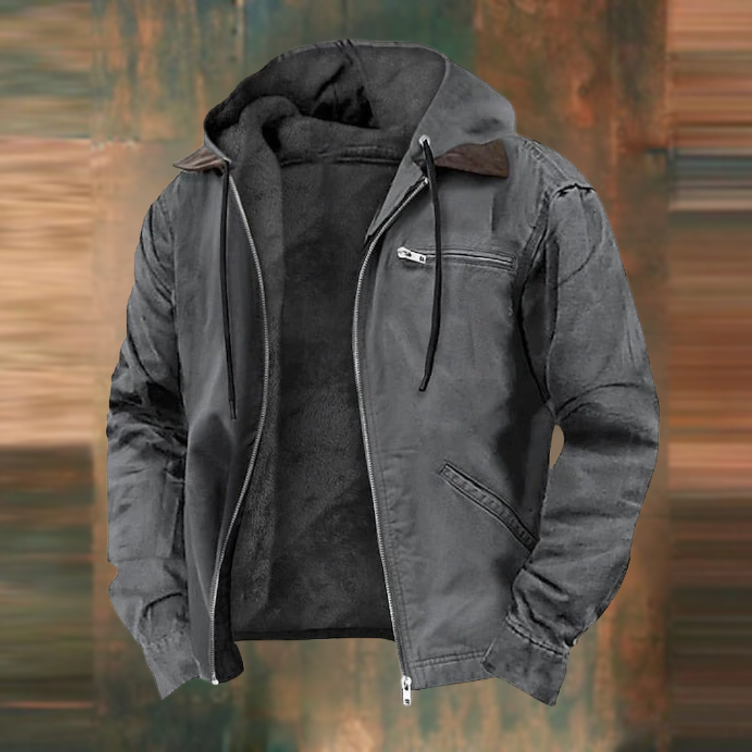 "Elegante Herren-Herbstjacke mit klarem Design, flexibler Einsatz für formelle und legere Anlässe, in Blau präsentiert."
