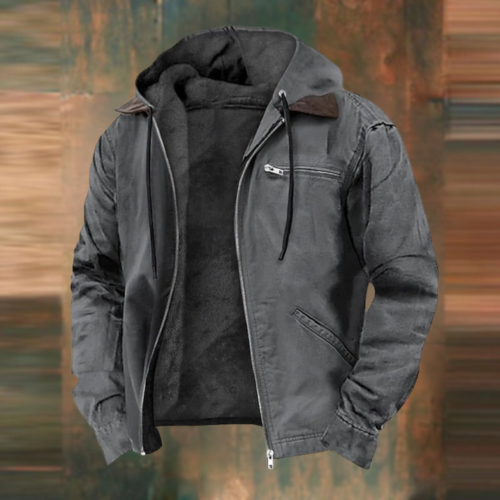 "Elegante Herren-Herbstjacke mit klarem Design, flexibler Einsatz für formelle und legere Anlässe, in Blau präsentiert."