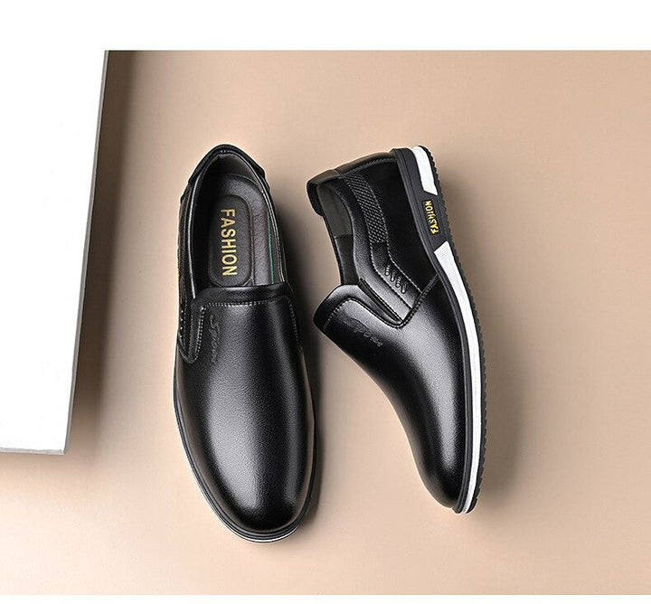 "Elegante Herren-Lederschuhe in Schwarz aus hochwertigem Leder mit rutschfester Sohle und stilvollem Design für jeden Anlass.