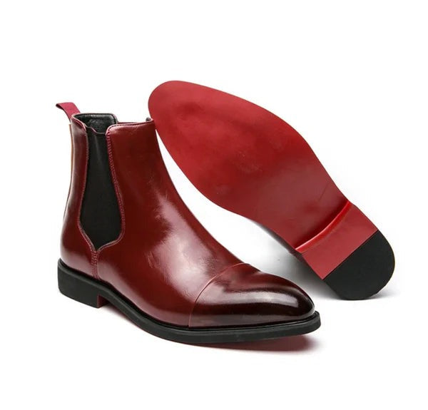 Elegante Herren Lederstiefel in Schwarz, hohe Qualität, ergonomische Form, vielseitiger Stil, perfekte Passform.