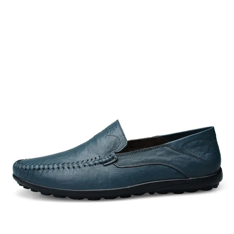 "Elegante Herren-Loafer aus italienischem Leder, braun, mit flexibler Sohle und zeitlosem Design, ideal für stilvolle Anlässe
