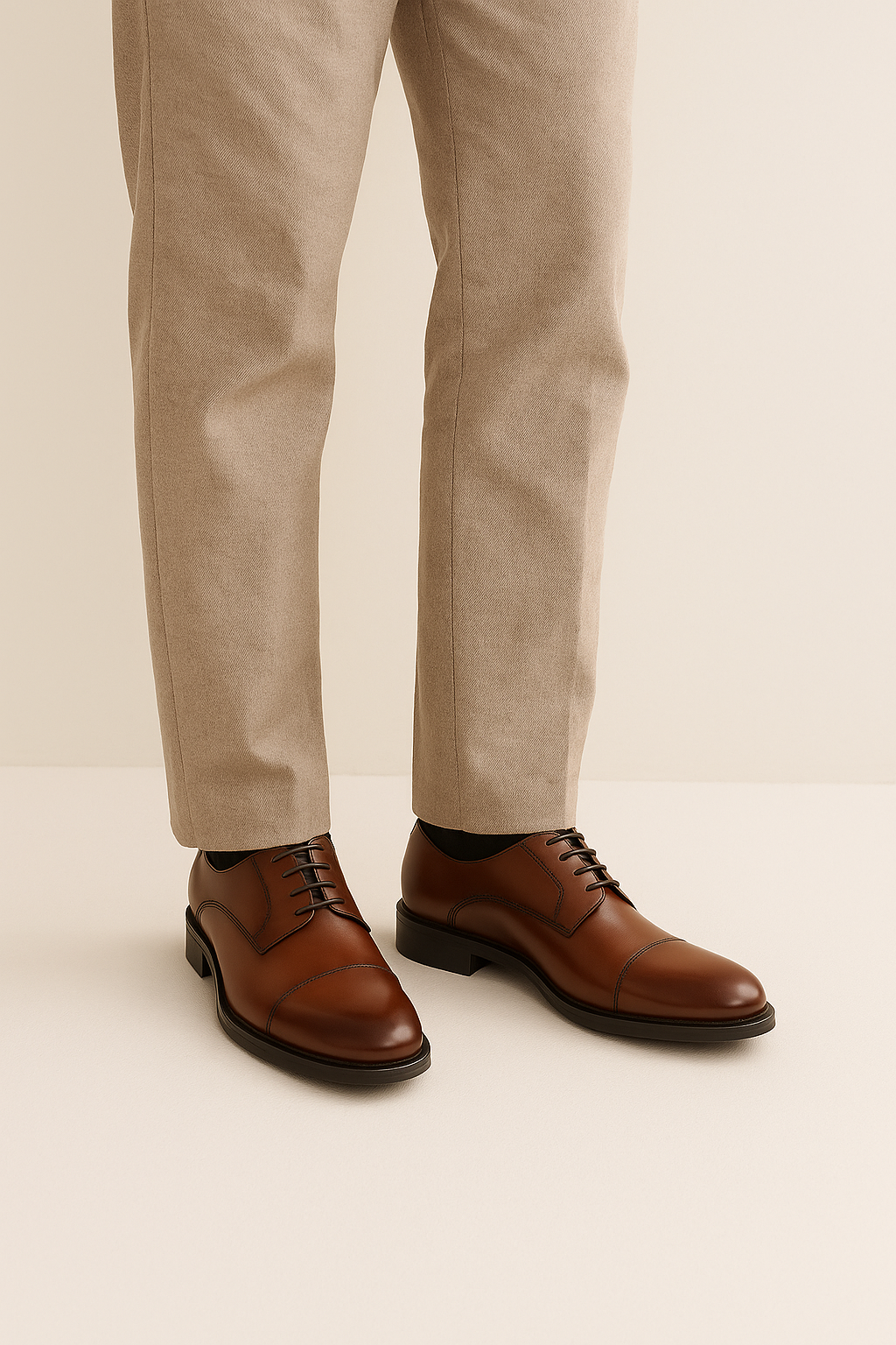 "Elegante Herren-Oxford-Schuhe aus glänzendem Glattleder mit klassischer Schnürung, ideal für formelle Anlässe."