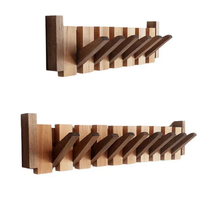 "Elegante Klavier-Wandgarderobe aus Holz mit kreativen Haken für stilvolle Aufbewahrung in deinem Zuhause"