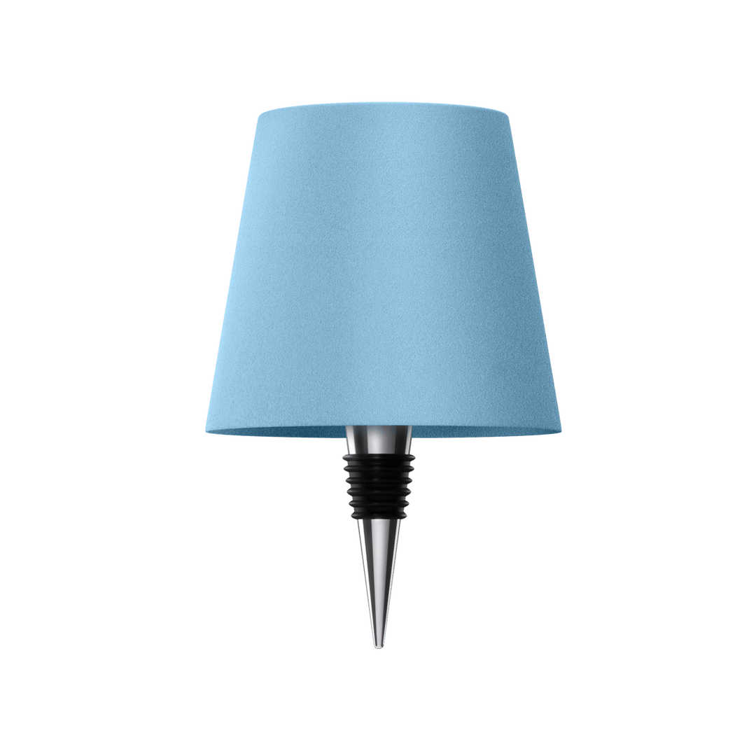 "Elegante LED-Lampe für Flaschen, kabellos, wiederaufladbar, erzeugt warmes Licht, ideal für nachhaltiges Wohndesign."