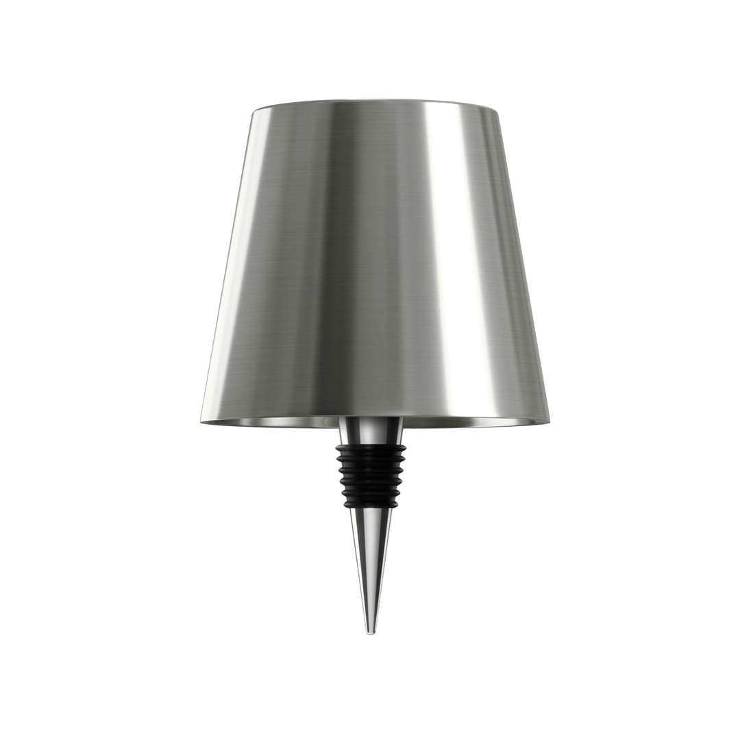 "Elegante LED-Lampe für Flaschen, kabellos, wiederaufladbar, erzeugt warmes Licht, ideal für nachhaltiges Wohndesign."