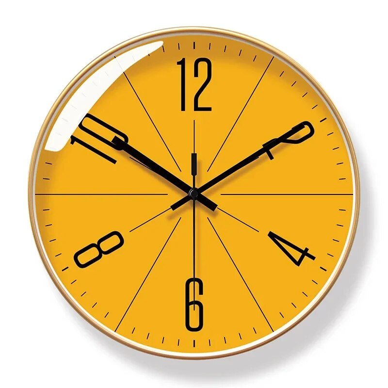Elegante nordische Wanduhr mit klarem Schwarz-Weiß-Design, minimalistische Ziffern, robust, ideal für modernes Interieur.
