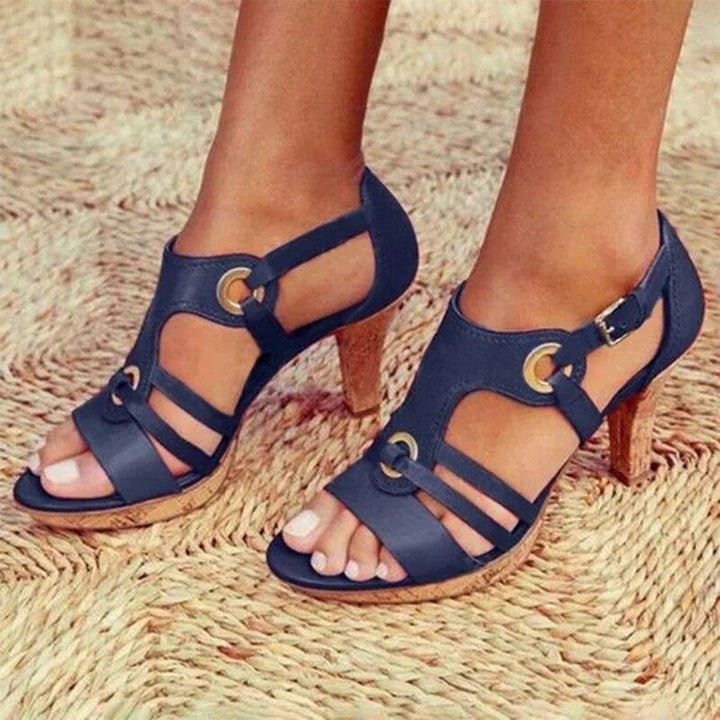 Elegante schwarze High-Heel Sandalen für Damen, hochhackig, komfortabel, mit klassischem Design, ideal für Alltag und Anlässe