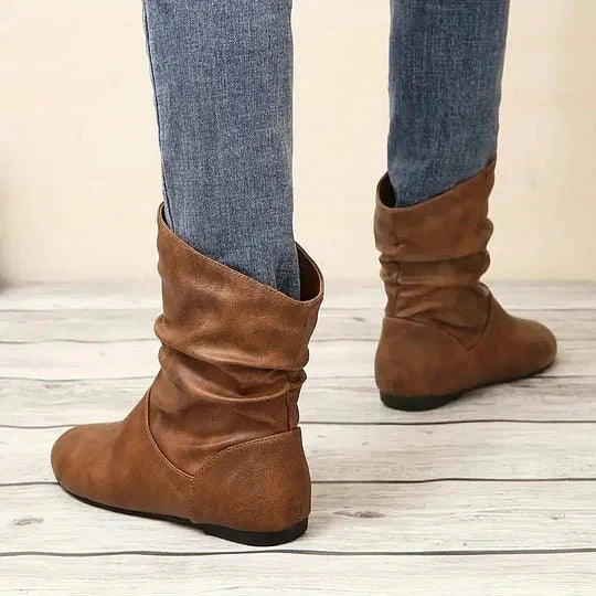 Elegante Shira Lederstiefel, hochwertige Damen & Herren Winterstiefel aus weichem Leder, ideal für kalte Tage.
