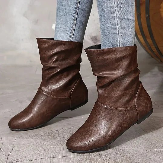 Elegante Shira Lederstiefel, hochwertige Damen & Herren Winterstiefel aus weichem Leder, ideal für kalte Tage.