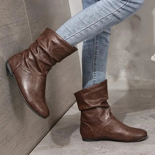 Elegante Shira Lederstiefel, hochwertige Damen & Herren Winterstiefel aus weichem Leder, ideal für kalte Tage.
