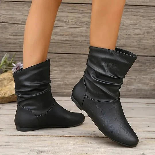 Elegante Shira Lederstiefel, hochwertige Damen & Herren Winterstiefel aus weichem Leder, ideal für kalte Tage.