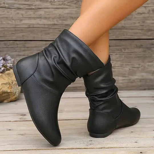 Elegante Shira Lederstiefel, hochwertige Damen & Herren Winterstiefel aus weichem Leder, ideal für kalte Tage.