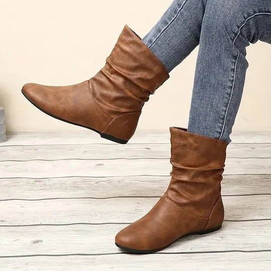 Elegante Shira Lederstiefel, hochwertige Damen & Herren Winterstiefel aus weichem Leder, ideal für kalte Tage.
