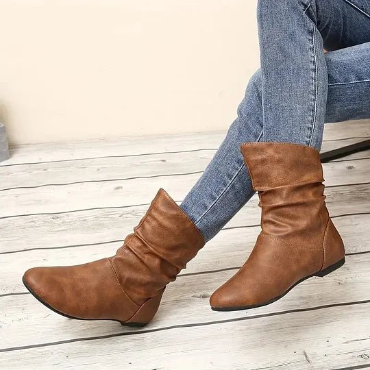 Elegante Shira Lederstiefel, hochwertige Damen & Herren Winterstiefel aus weichem Leder, ideal für kalte Tage.