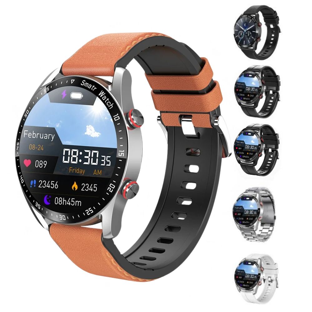 "Elegante Smartwatch mit Glukoseüberwachung, multifunktional und wasserdicht für aktive Gesundheitsüberwachung am Handgelenk.