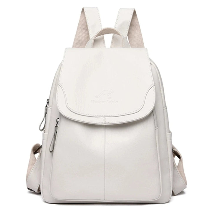 "Eleganter, diebstahlsicherer Lederrucksack für Damen mit versteckten Fächern und verstellbaren Schultergurten"