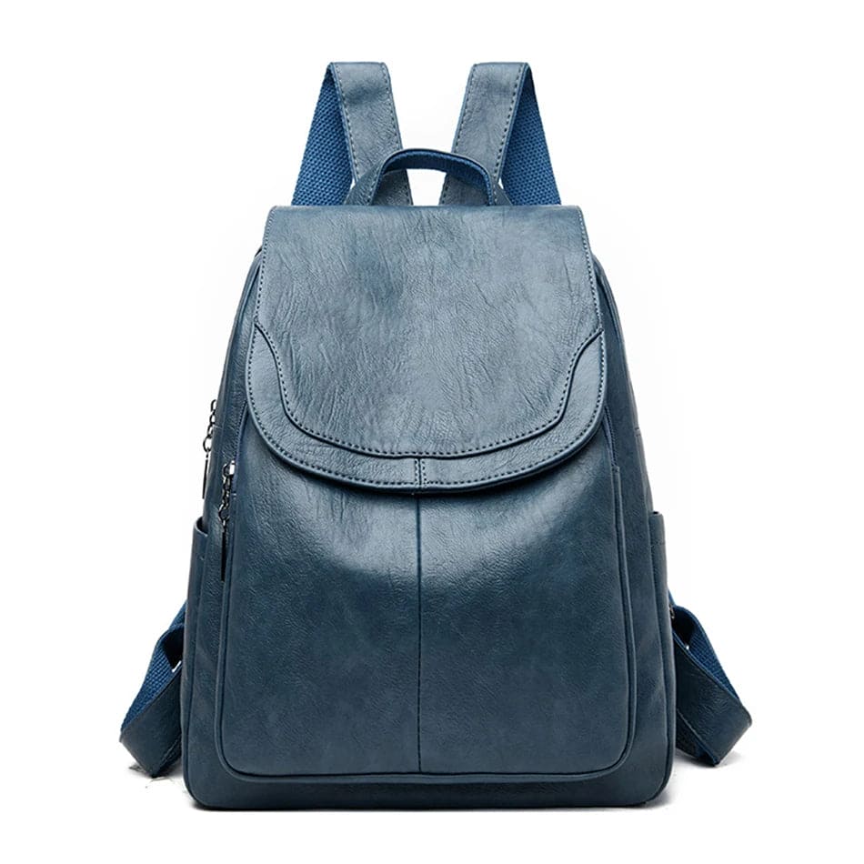 "Eleganter, diebstahlsicherer Lederrucksack für Damen mit versteckten Fächern und verstellbaren Schultergurten"